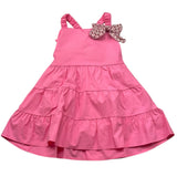 M+E' Abito Tinta Unita con Applicazione Fiocco per Bambina UE1709X ROSA M+E' 