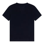 Tommy Hilfiger T-Shirt Girocollo Tinta Unita con Logo per Neonato KN0KN02024 BLU TOMMY HILFIGER 