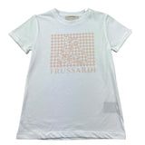 Trussardi T-Shirt Girocollo Tinta Unita con Stampa per Bambina TGP26055TS BIANCO TRUSSARDI 
