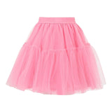 Monnalisa Gonna Tinta Unita con Tulle per Bambina 17CGON ROSA MONNALISA 