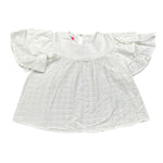 Kaos Camicia Tinta Unita Traforata per Bambina KS164 BIANCO KAOS 