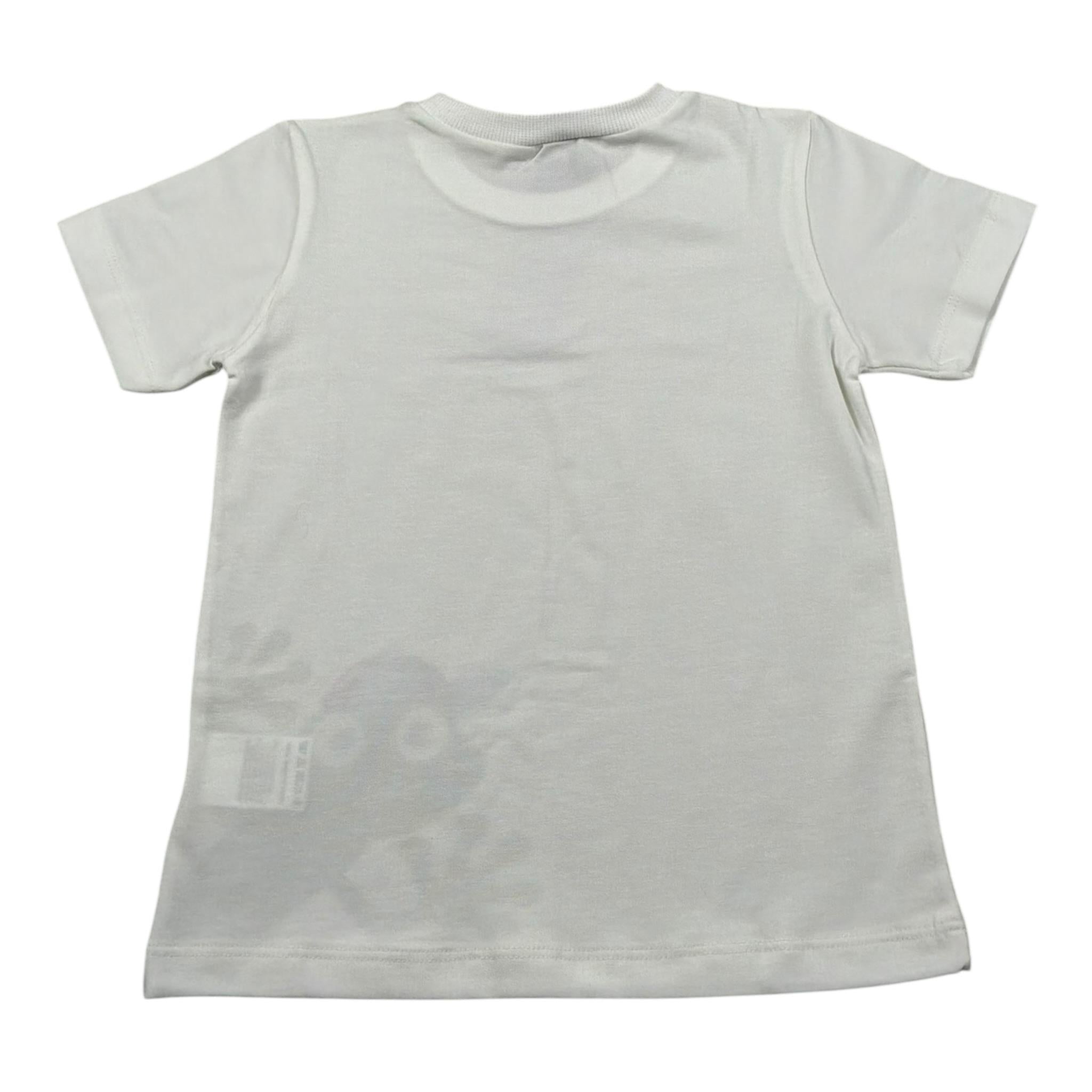 J.O. Milano T-Shirt Girocollo Tinta Unita con Stampe per Neonato 576N2 PANNA J.O. MILANO 