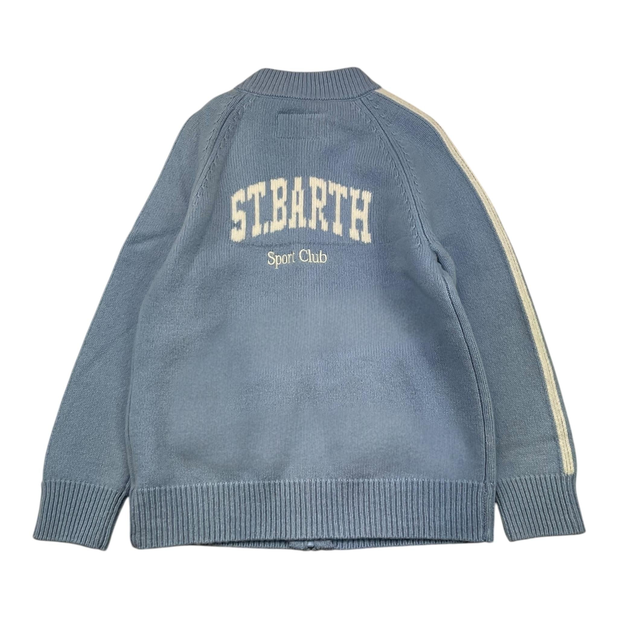 SAINT BARTH maglia tinta unita mezzocollo con zip Azzurro per Bambino TADEUS AZZURRO SAINT BARTH 