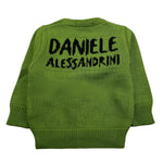 DANIELE ALESSANDRINI cardigan tinta unita con logo Verde per Neonato 1291W00060X VERDE DANIELE ALESSANDRINI 