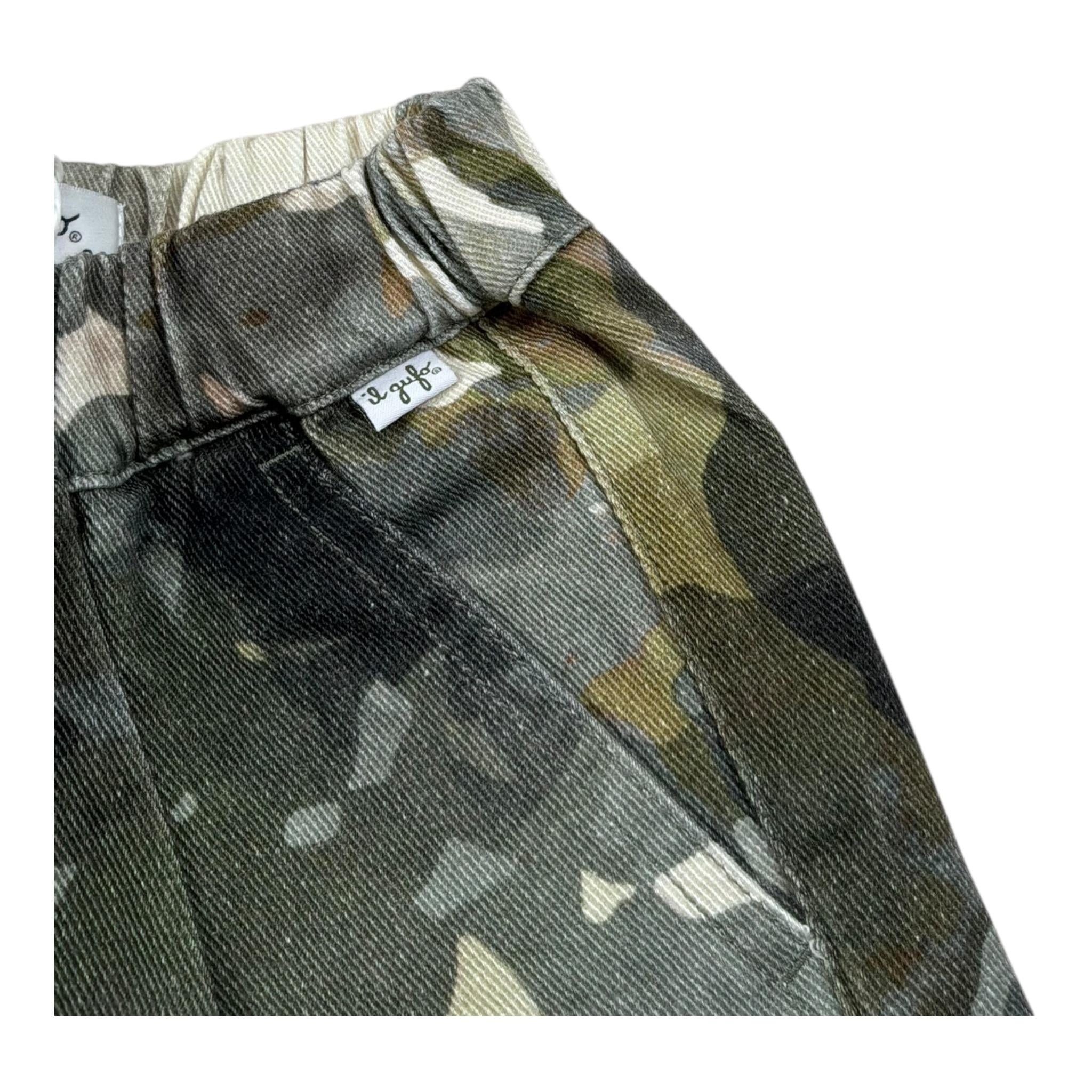 Il Gufo Bermuda Fantasia Militare con Elastico In Vita per Bambino P25PB192C4140 VERDE IL GUFO 