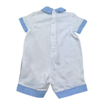 Le Bebe' Pagliaccetto Tinta Unita con Stampa E Colletto per Neonato LBB4901 BIANCO LE BEBE' 