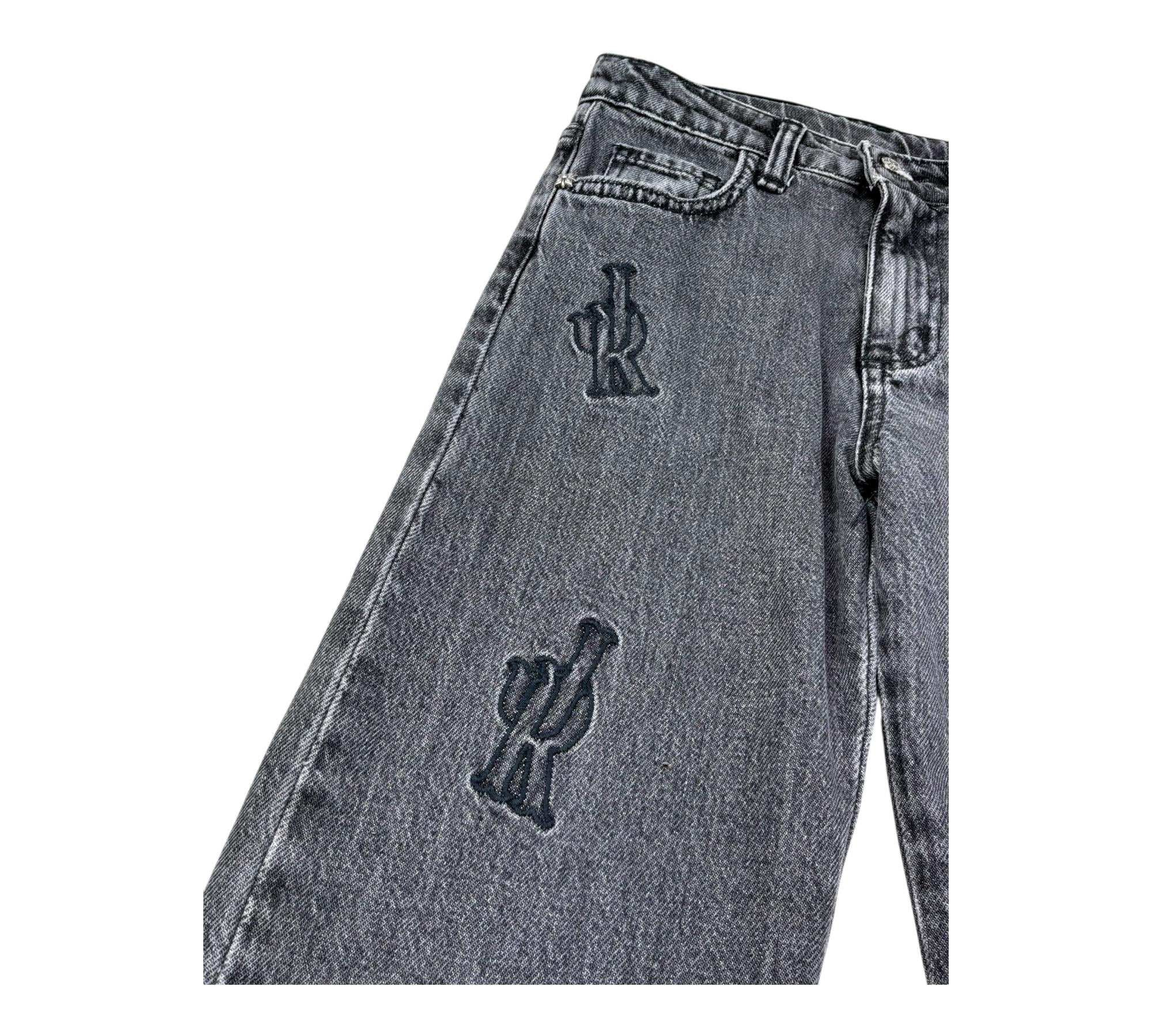 John Richmond Jeans Tinta Unita con Ricami E Girovita Regolabile per Bambino RBP26090JE NERO JOHN RICHMOND 