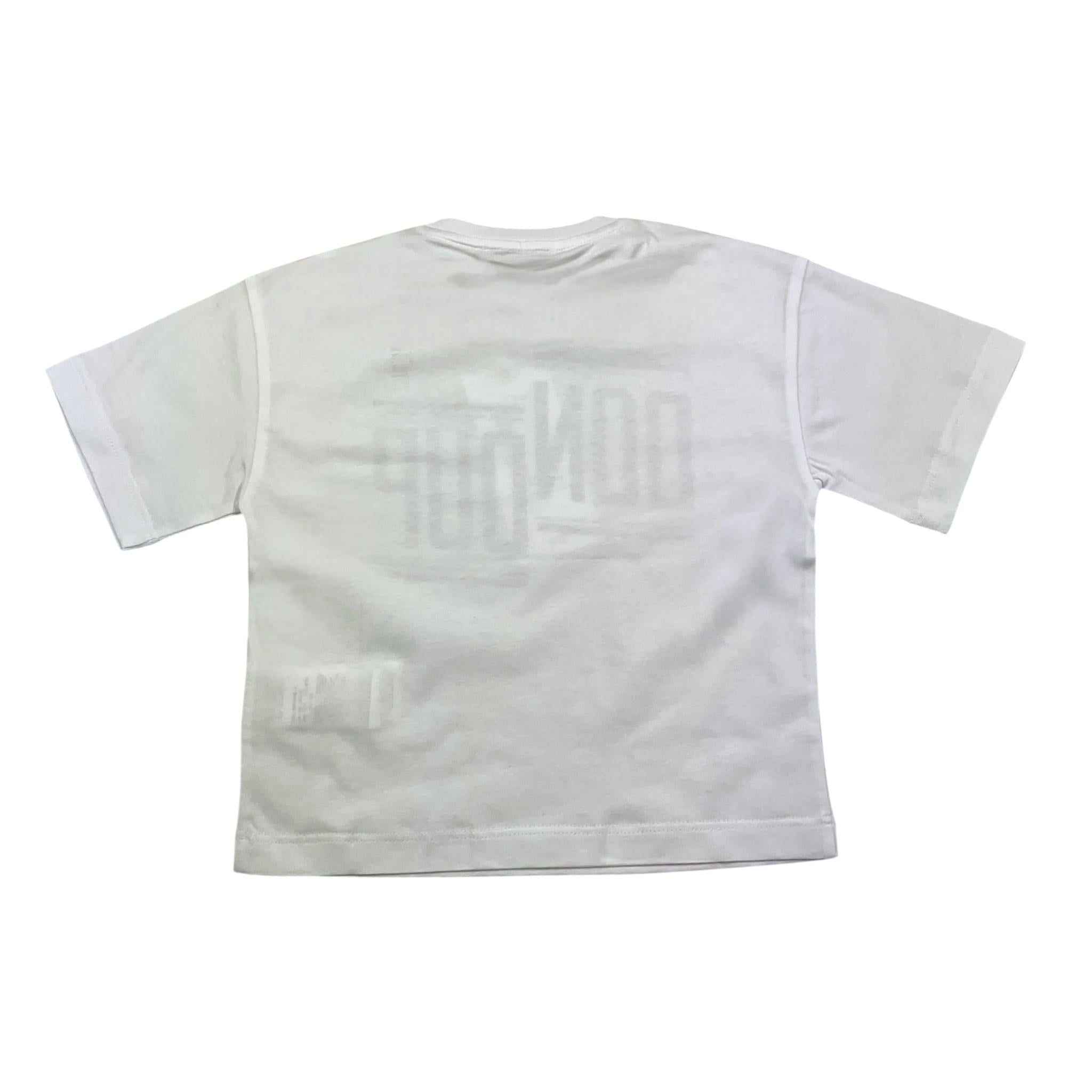Dondup T-Shirt Girocollo Tinta Unita con Stampa per Bambina DMTS042 BIANCO DONDUP 