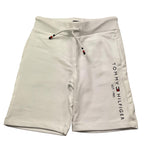 Tommy Hilfiger Bermuda Tinta Unita con Logo per Bambino KB0KB08361 BIANCO TOMMY HILFIGER 