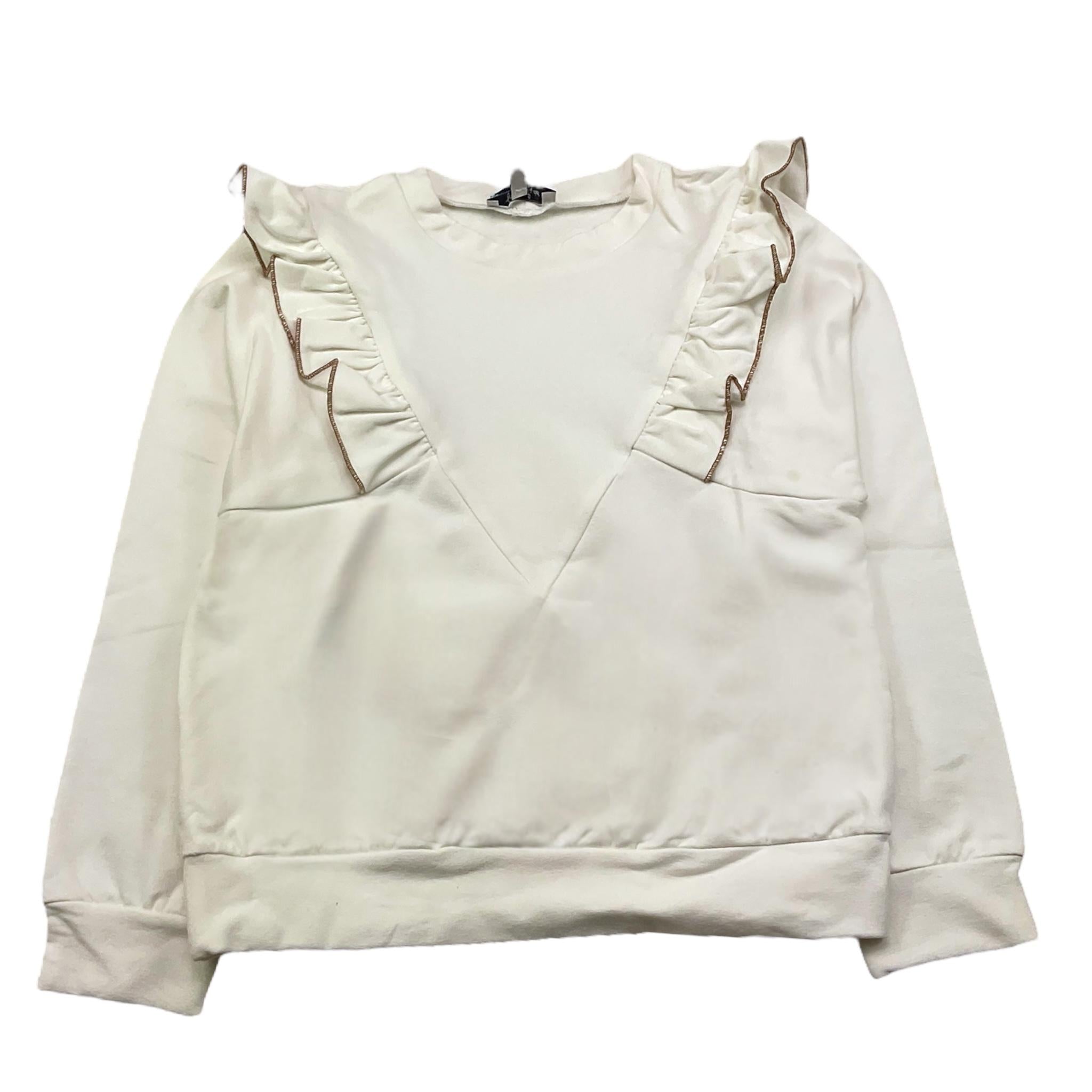 PICCOLA LUDO felpa chiusa girocollo tinta unita Bianco per Bambina BS9WB045 BIANCO PICCOLA LUDO 