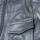 Baby A. Giubbino Tinta Unita In Ecopelle con Zip per Neonato C1972 BLU BABY A. 