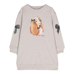 MONNALISA abito felpa girocollo tinta unita manica lunga luex Beige per Bambina 19D901X BEIGE MONNALISA 