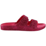 Cacatoes Ciabatta Tinta Unita Con Glitter Fuxia Per Bambina