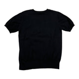 Never Too T-Shirt Girocollo In Maglia Tinta Unita  Nero Per Bambino