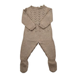 Wedoble Tutina Manica Lunga Tinta Unita con Trafori per Neonato V2507346A BEIGE WEDOBLE 