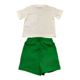 Cesare Paciotti Completo 2 Pezzi T-Shirt-Bermuda Bicolore per Neonato COMP5125B BIANCO/VERDE CESARE PACIOTTI 