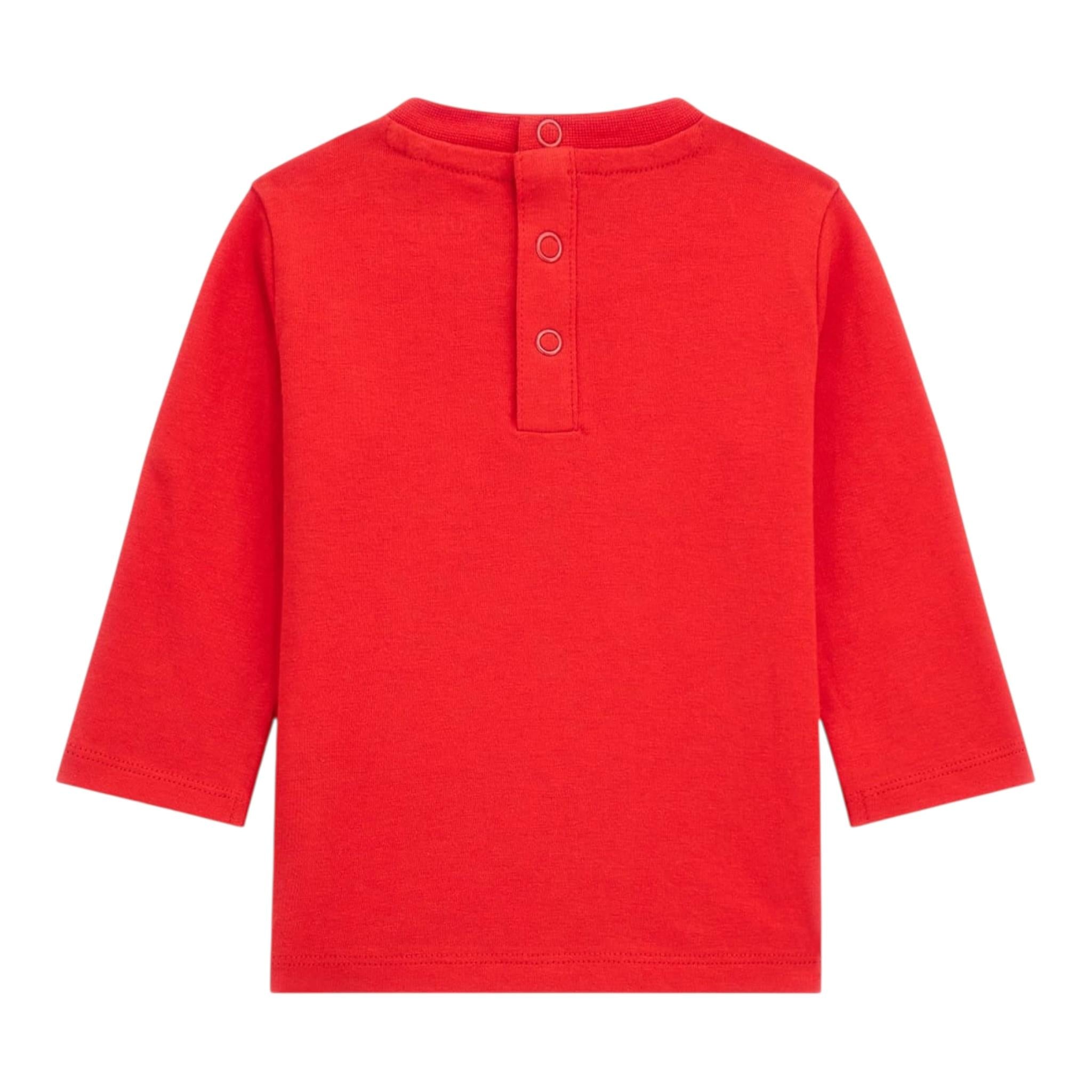 GUESS shirt girocollo tinta unita ocn logo Rosso per Neonato I4YI01K8HM4 ROSSO GUESS 