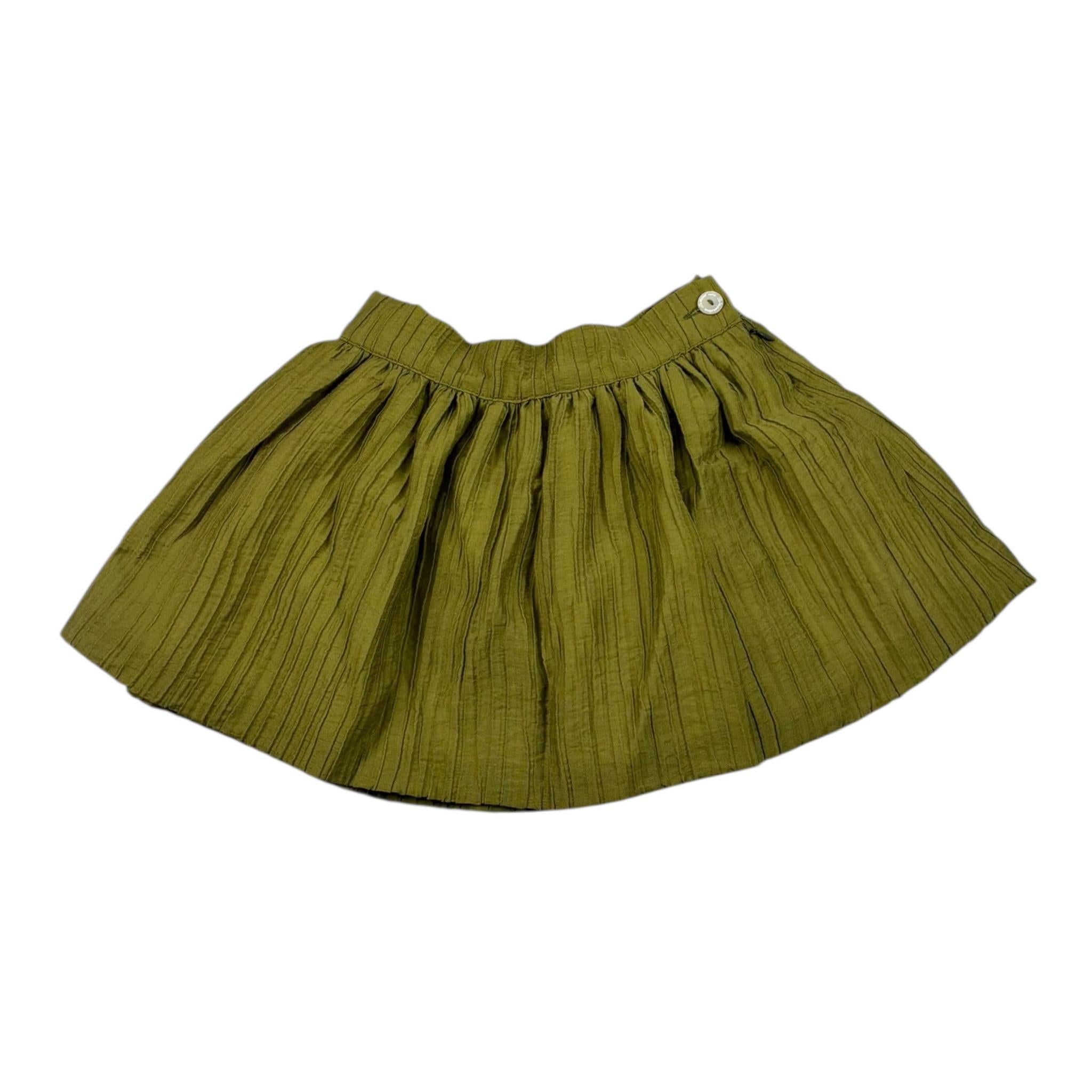 La Stupenderia Gonna Tinta Unita con Plisset per Neonata TJGN90 VERDE LA STUPENDERIA 