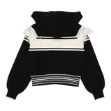 TWINSET maglia tinta unita con stampa zip e cappuccio Nero per Bambina 242GJ3161X NERO TWINSET 