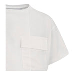 Dou Dou T-Shirt Girocollo Tinta Unita Modello Crop per Bambina DW8A51X BIANCO DOU DOU 