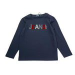 Liu Jo Shirt Girocollo Tinta Unita con Stampa per Bambino QF3106 BLU LIU JO 