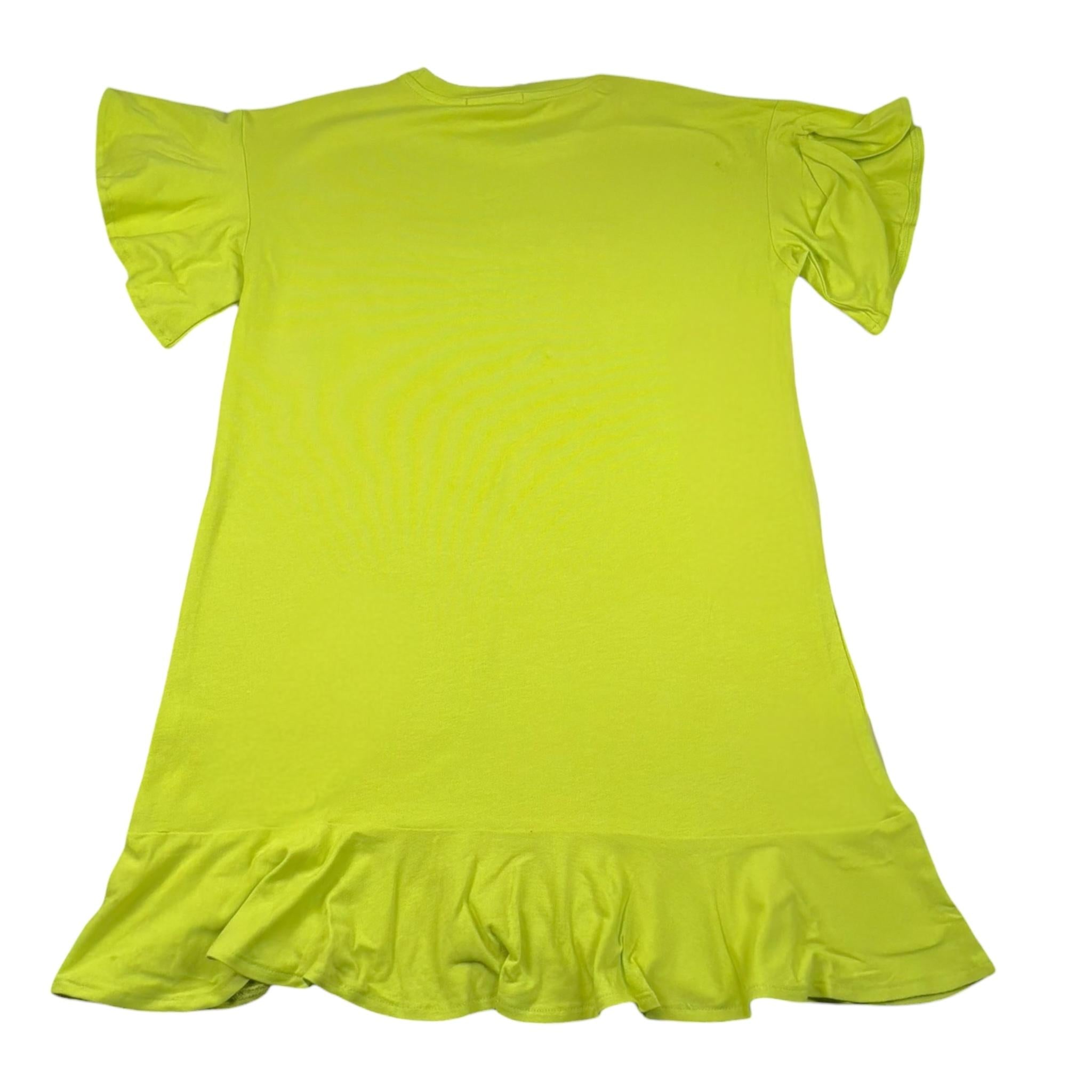 Gaelle Abito Mezza Manica Tinta Unita con Stampa per Bambina 2746V00339XX VERDE GAELLE 