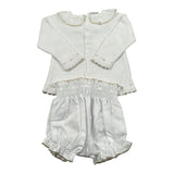 Paz Rodriguez Completo 2 Pezzi Maglia-Culotte Tinta Unita per Neonata 003122709 BIANCO PAZ RODRIGUEZ 