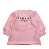 JOHN RICHMOND abito tinta unita girocollo con stampa Rosa per Neonata RIA24004VE ROSA JOHN RICHMOND 