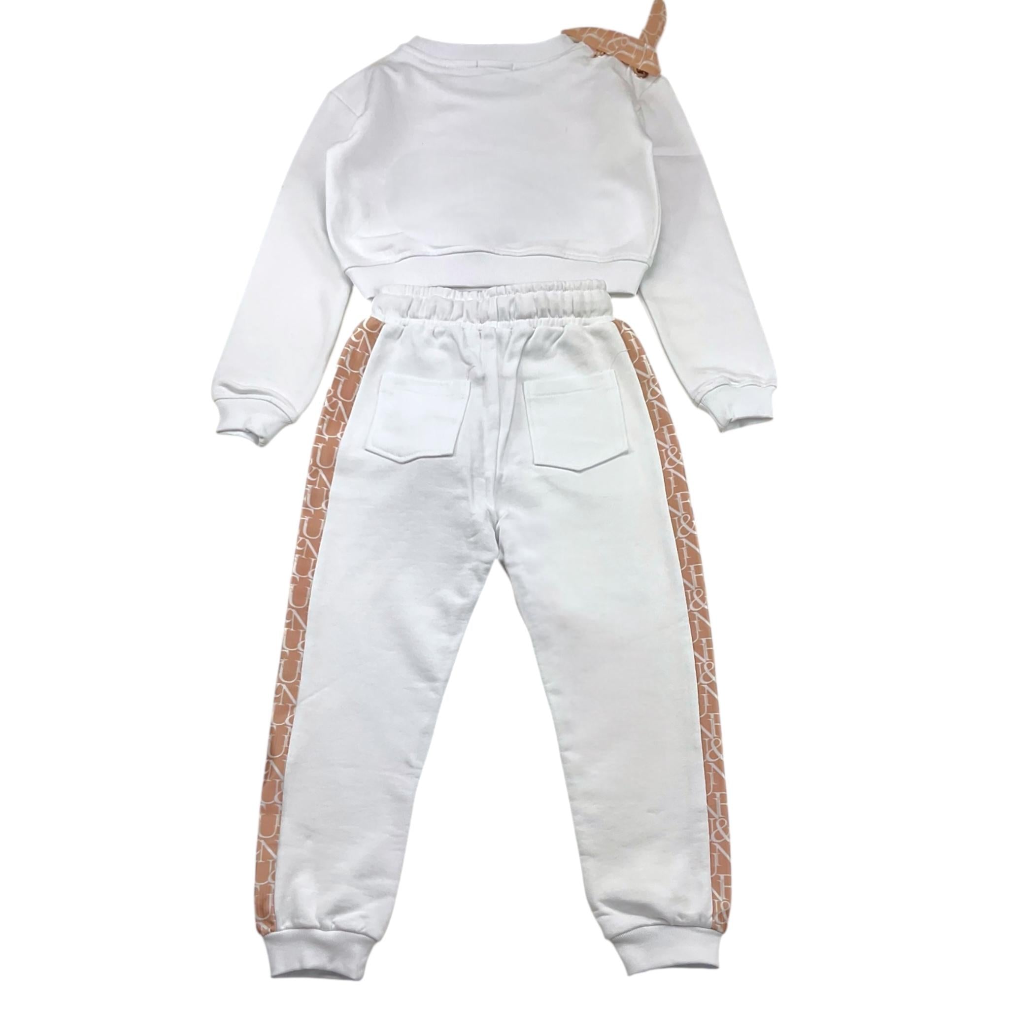 FUN & FUN completo 2pz felpa-pantalone tinta unita Bianco per Neonata FBST00955N BIANCO FUN & FUN 
