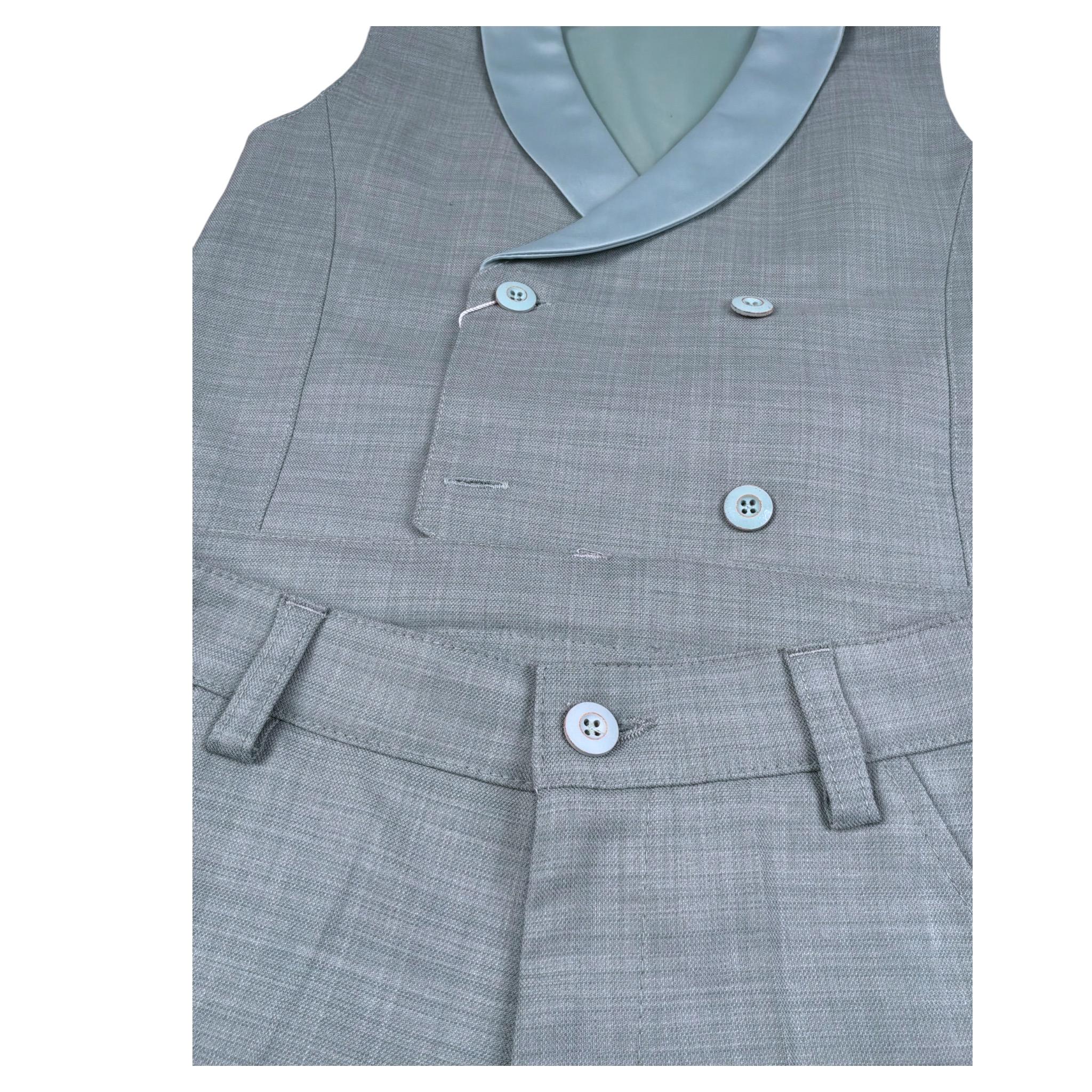 New Gereration Completo 2 Pezzi Gilet-Pantalone tinta unita Verde per Bambino 51950 VERDE NEW GERERATION 