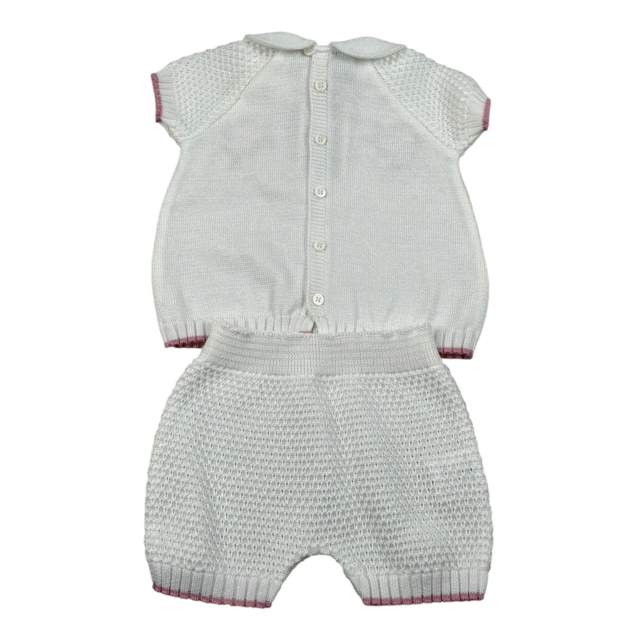 Marlu' Completo 2 Pezzi Maglia-Culotte per Neonata EB2419C BIANCO MARLU' 