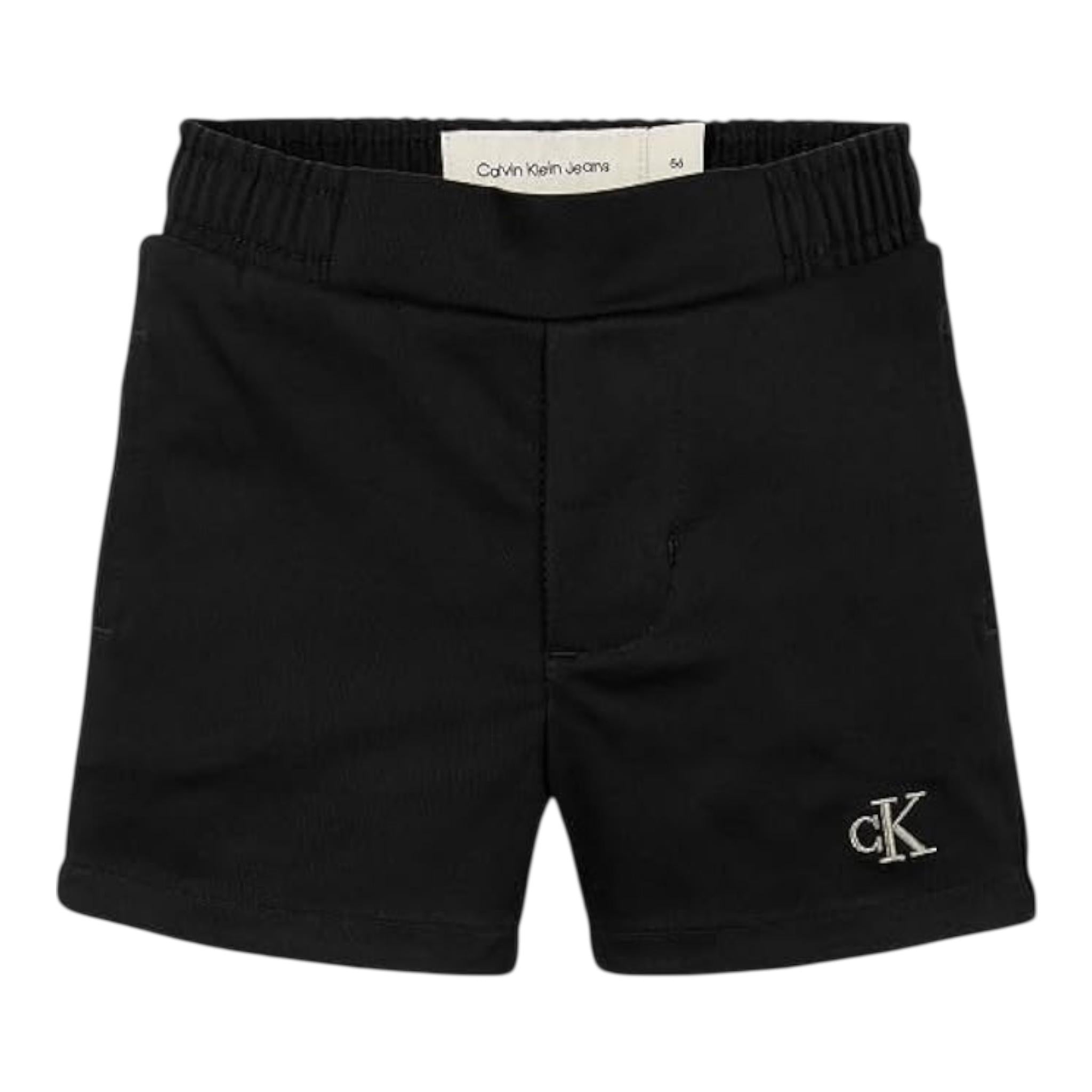Calvin Klein Short Tinta Unita con Elastico In Vita per Bambina IN0IN00317XJ NERO CALVIN KLEIN 