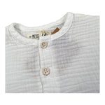 Petit Indi T-Shirt Tinta Unita con Bottoni per Neonato AA25B2814 BIANCO PETIT INDI 