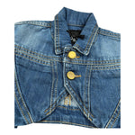 Naice Giubbino In Denim Modello Crop Tinta Unita per Bambina 2310713 BLU NAICE 