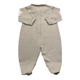La Stupenderia Tutina Manica Lunga Tinta Unita Cn Stampe Stelle Beige Per Neonata
