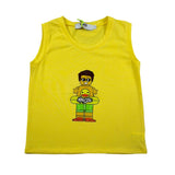 Mousse Canotta Tinta Unita con Stampa per Neonato DINOBEACHHN GIALLO MOUSSE 