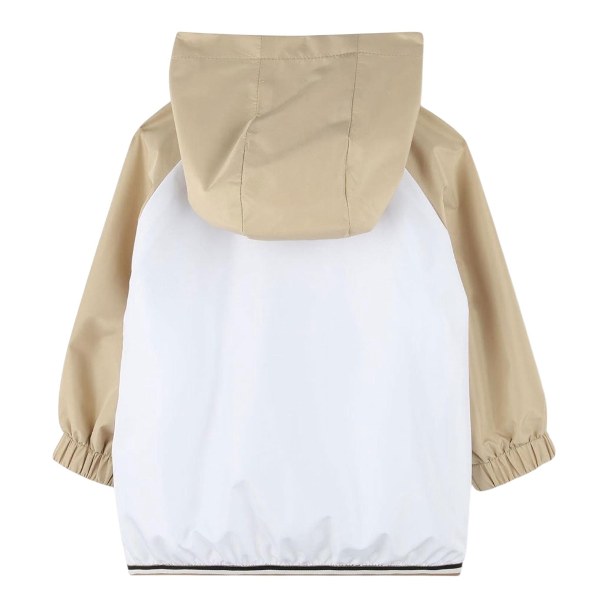 Boss Giubbino Bicolore con Zip E Cappuccio per Bambino J52122 BIANCO/BEIGE BOSS 