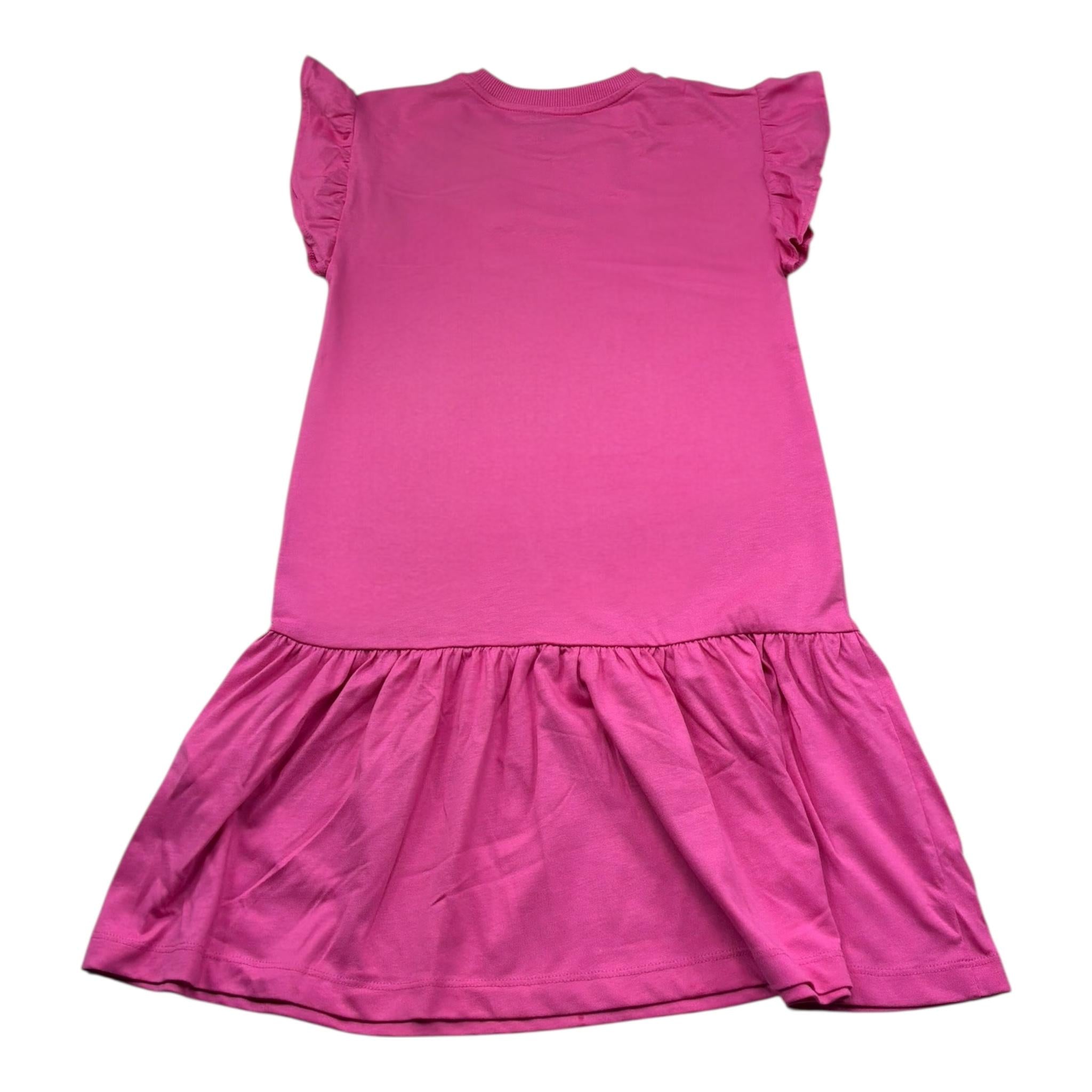 Moschino Abito Tinta Unita Mezza Manica con Stampa per Bambina HDV0HP FUXIA MOSCHINO 