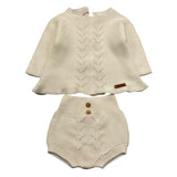 CND completo 2 pezzi maglia-culotte tinta unita Bianco per Neonato 949564 BIANCO CND 