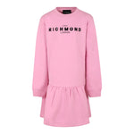 JOHN RICHMOND abito felpa girocollo tinta unita cn stampa logo Rosa per Bambina RGA4054VE ROSA JOHN RICHMOND 