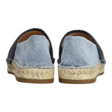 Chloe' Mocassino In Denim Tinta Unita Con Logo Azzurro Per Bambina