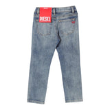 Diesel Jeans Tinta Unita con Girovita Regolabile per Bambino J00809X AZZURRO DIESEL 