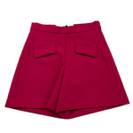 SIMONETTA short tinta unita con girovita regolabile Fuxia per Bambina SV6A79 FUXIA SIMONETTA 