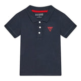 Guess Polo Mezza Manica Tinta Unita con Logo per Neonato I82P02K5DS0 BLU GUESS 