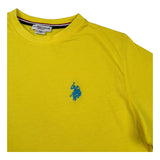 U.S. Polo Assn T-Shirt Girocollo Tinta Unita con Logo per Bambino US41554J GIALLO U.S. POLO ASSN 