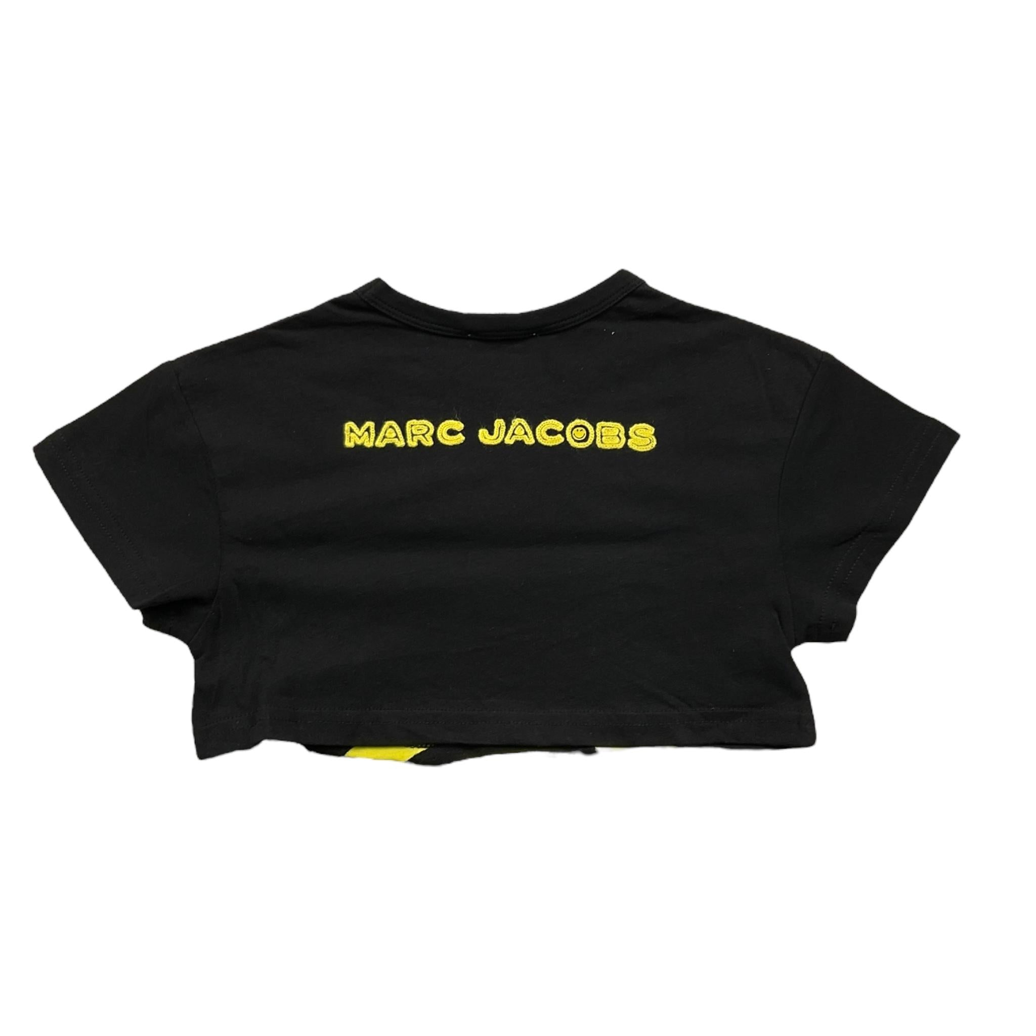 Marc Jacobs T-Shirt Modello Crop Tinta Unita con Stampa per Neonata W60117 NERO MARC JACOBS 