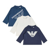 Emporio Armani Set 3 Shirt Tricolori per Bambino 6DHDJ4 MULTICOLOR EMPORIO ARMANI 