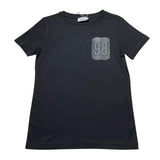Bikkembergs T-Shirt Girocollo Tinta Unita con Stampa per Bambino BK3142 NERO BiKKEMBERGS 