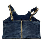 Met Top In Denim Tinta Unita per Bambina ME158 BLU MET 