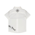 John Richmond Camicia Mezza Manica Tinta Unita con Stampa per Neonato RIP22092CA BIANCO JOHN RICHMOND 